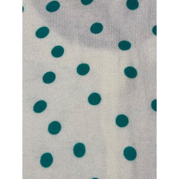 Merona White & Teal Polka Dot Cardigan Sweater Women Large Long Sleeve NWT - Picture 2 of 16